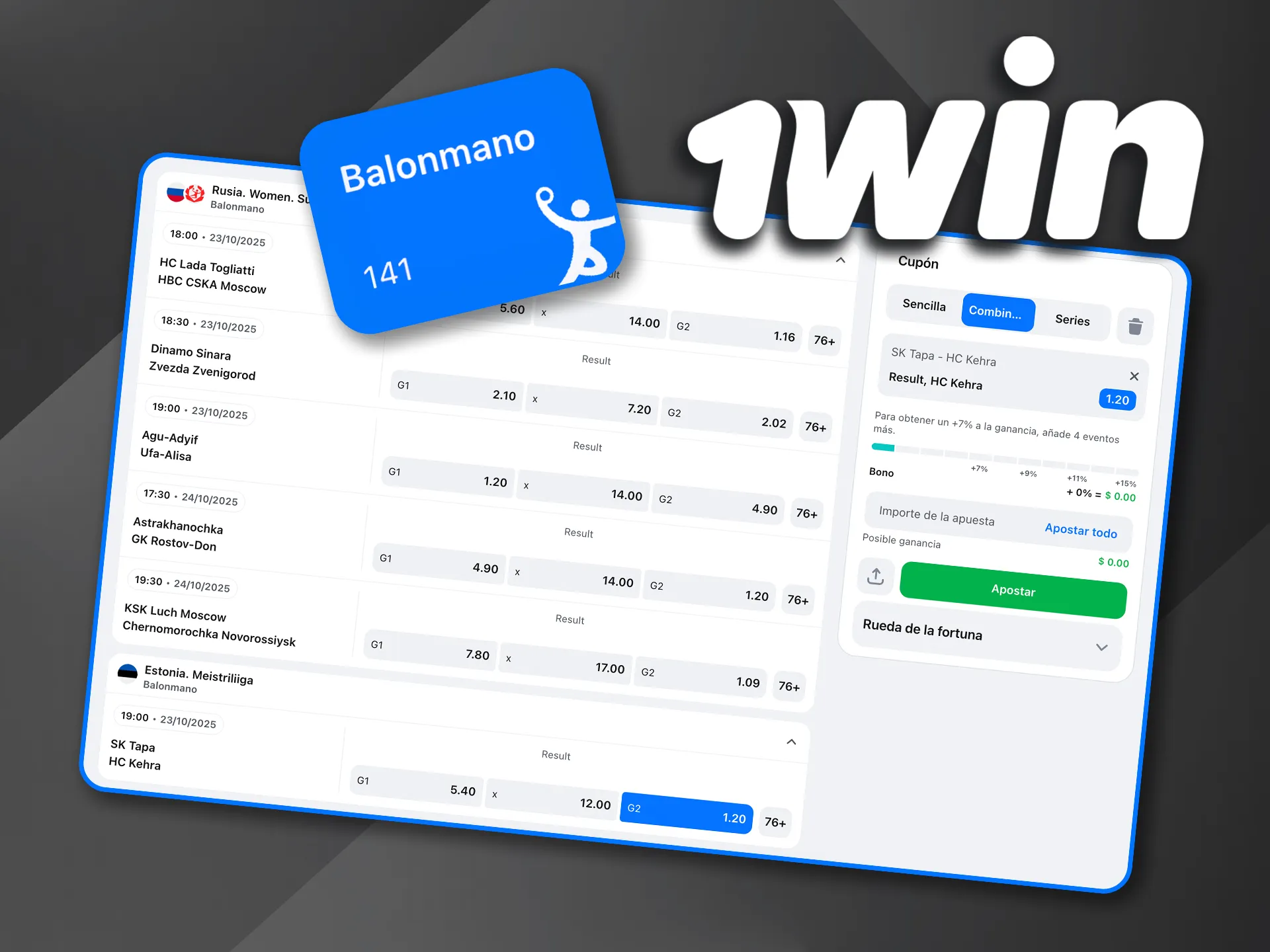 Apuesta en balonmano y vive la intensidad de cada partido con 1win.