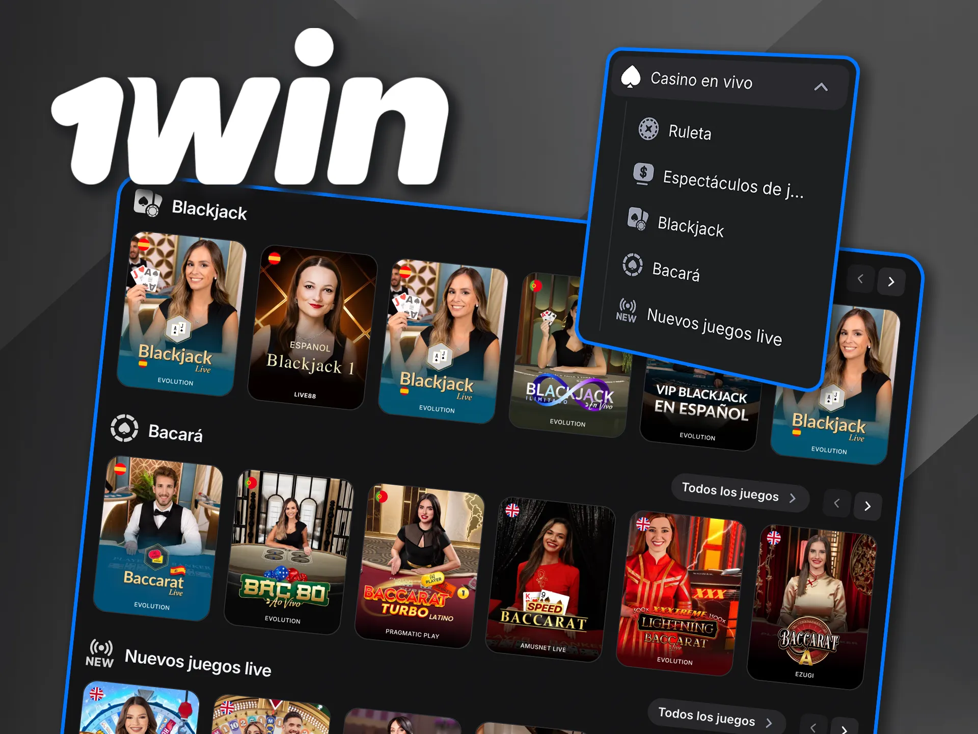Juega en el Casino en Vivo de 1win y gana con crupieres en directo.